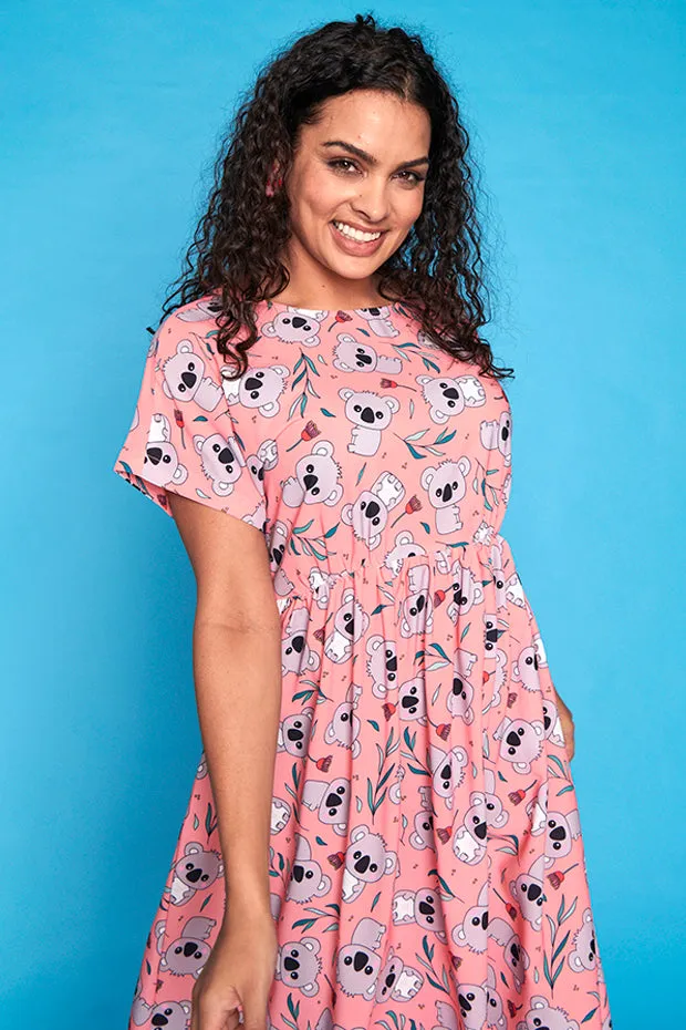 Bam Pink Koala Dress