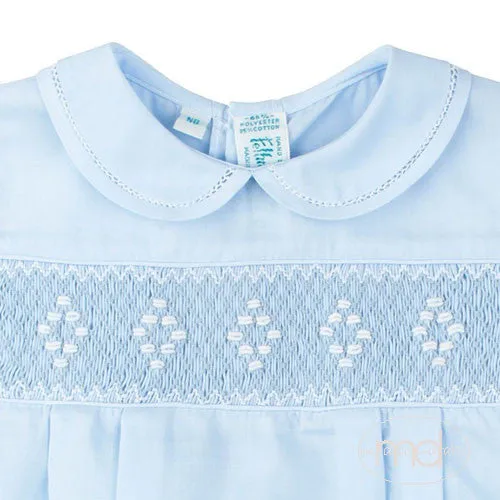 Blue Smocked Bubble