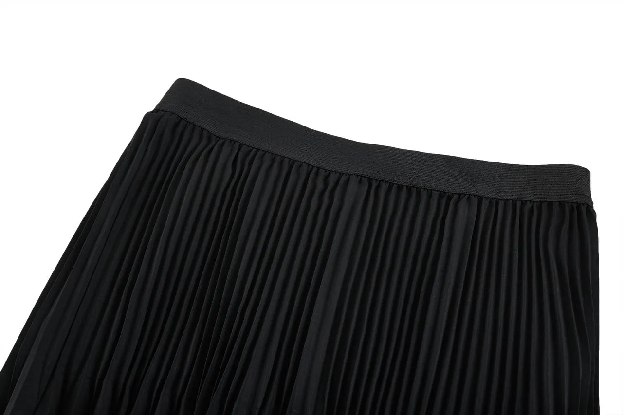 Chiffon Pleated Flare Skirt