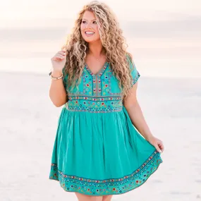 Chime In Dress, Emerald