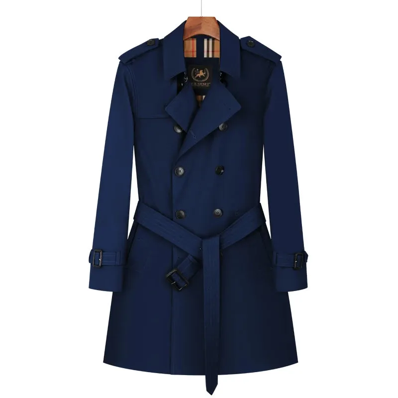 Double Breasted British Style Trench Coat
