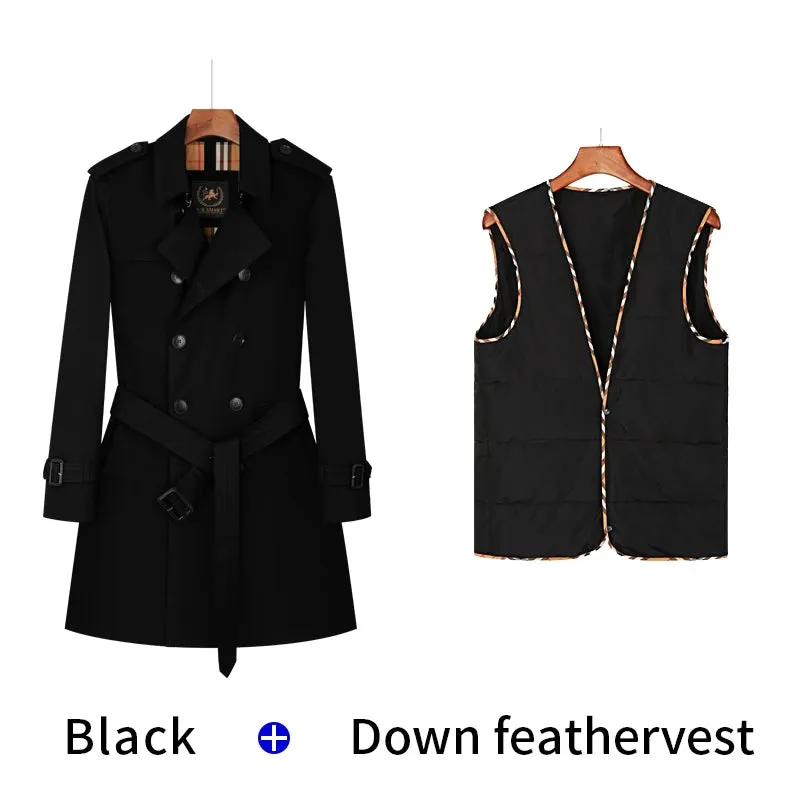 Double Breasted British Style Trench Coat