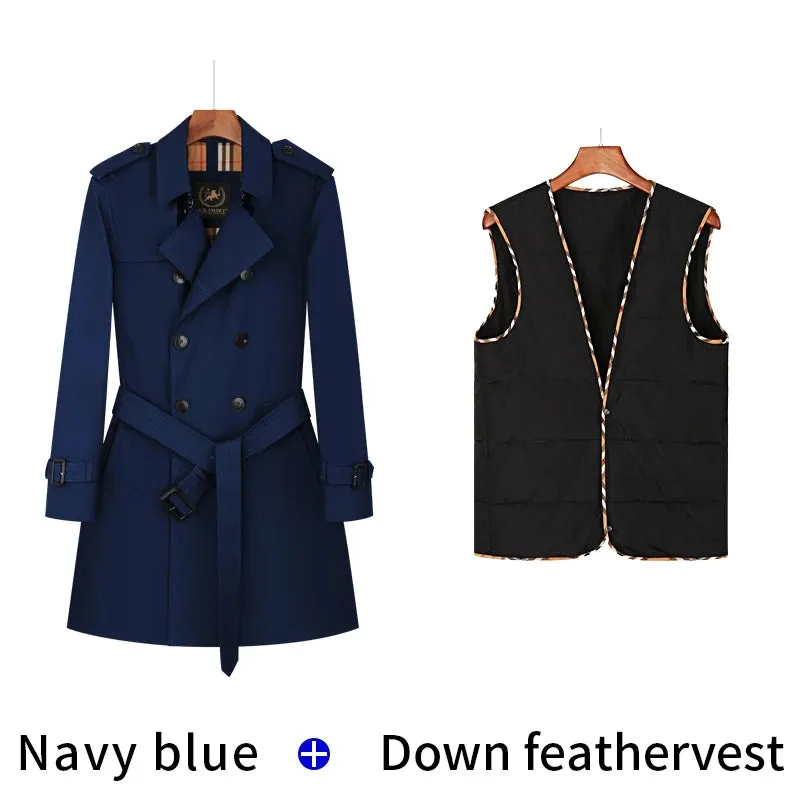 Double Breasted British Style Trench Coat