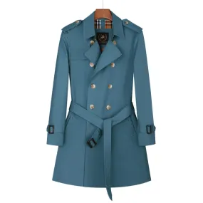 Double Breasted British Style Trench Coat
