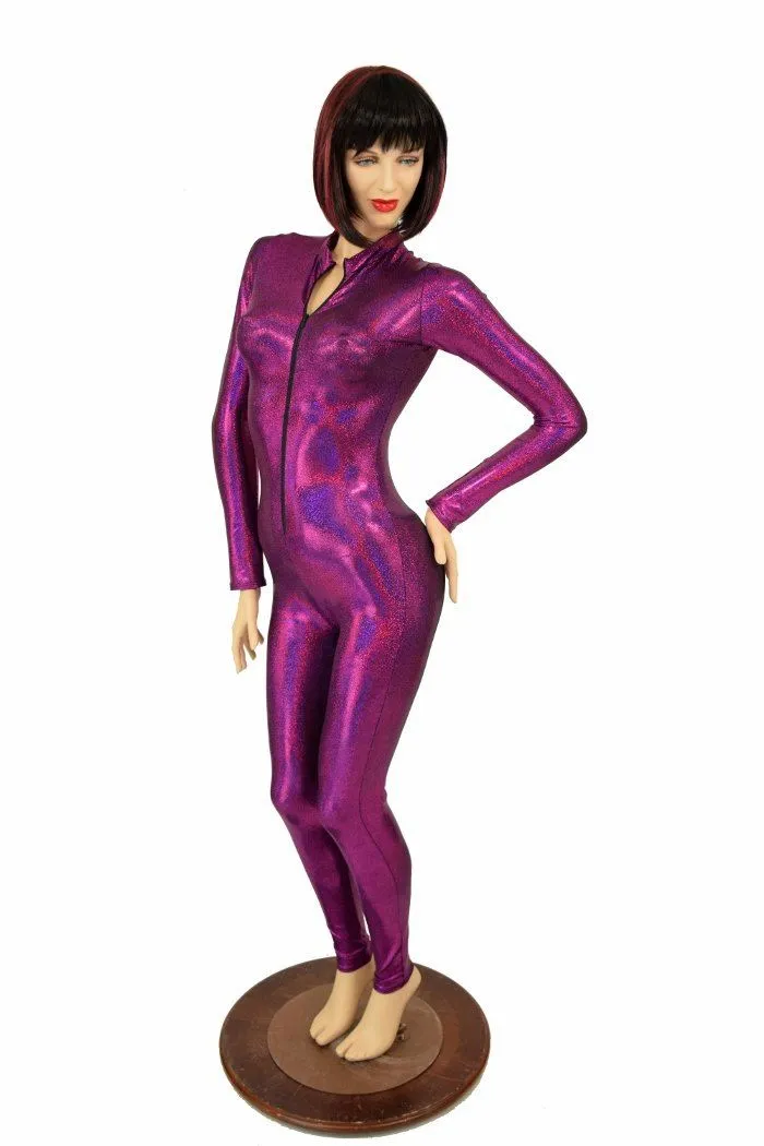Fuchsia Sparkly "Stella" Catsuit