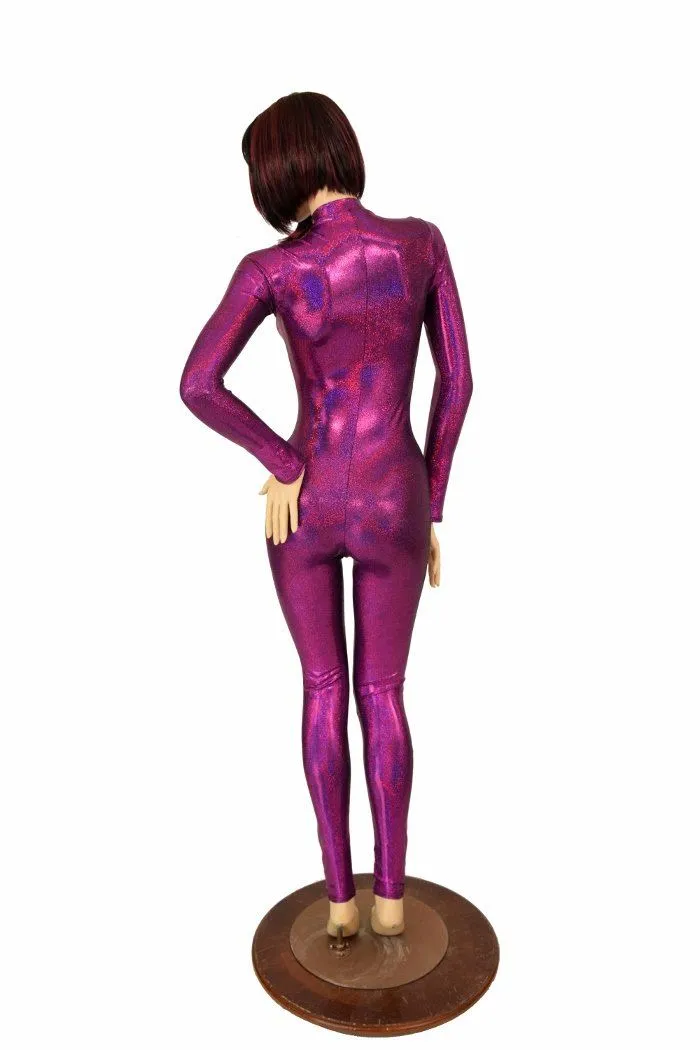 Fuchsia Sparkly "Stella" Catsuit