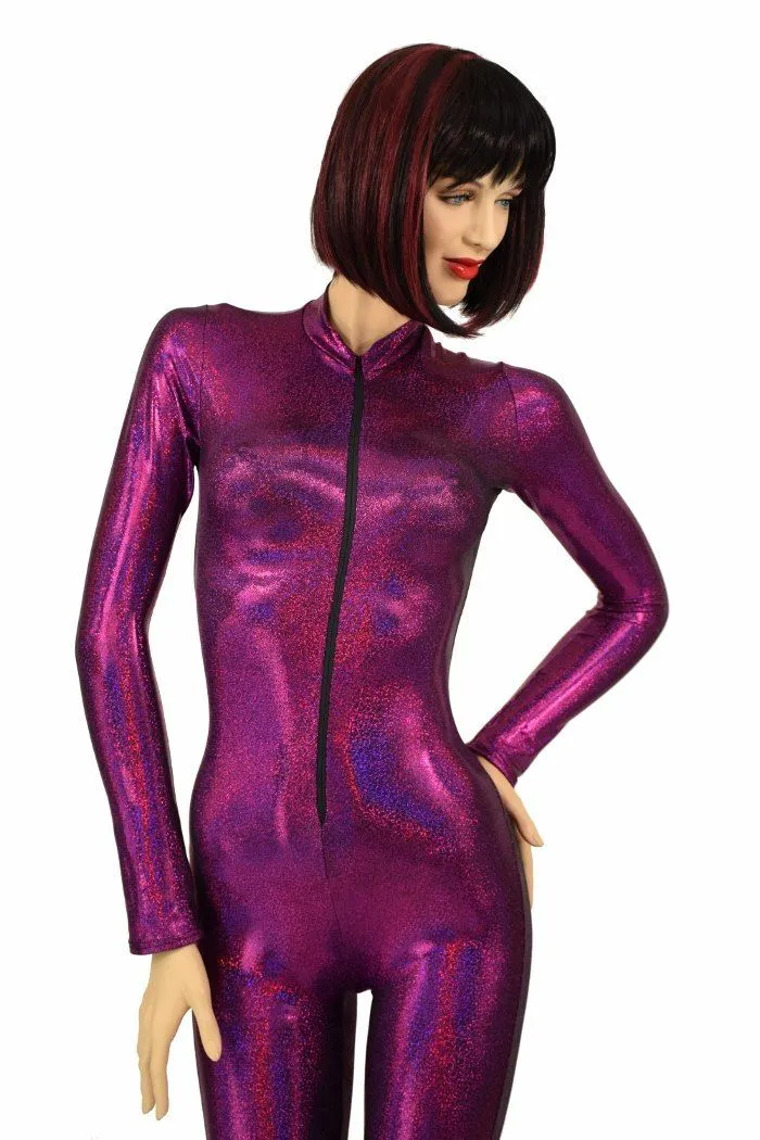 Fuchsia Sparkly "Stella" Catsuit