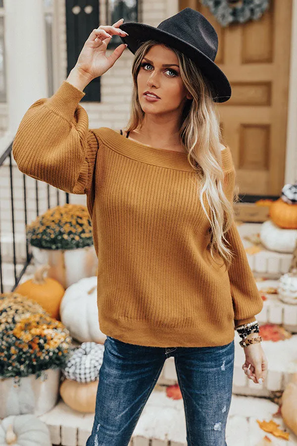 Italian Coast Shift Sweater In Camel