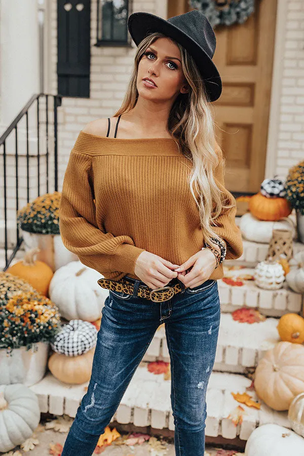 Italian Coast Shift Sweater In Camel