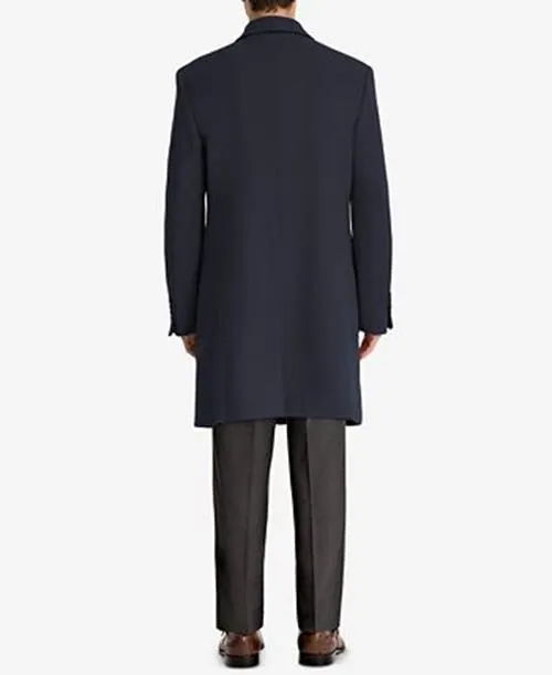 Lauren Ralph Lauren Men’s Luther Luxury Blend Overcoat Coat Blue 40R