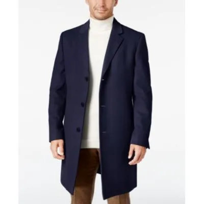 Lauren Ralph Lauren Men’s Luther Luxury Blend Overcoat Coat Blue 40R