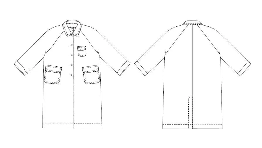 Merchant & Mills, September Coat PDF Pattern, two size ranges