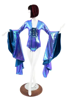 Moonstone Sorceress Sleeve Romper with Laceup