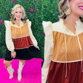 Picture Perfect | Tiered Color Block Dress | 2 Colors
