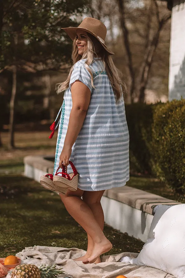 San Francisco Sun Embroidered Dress Curves