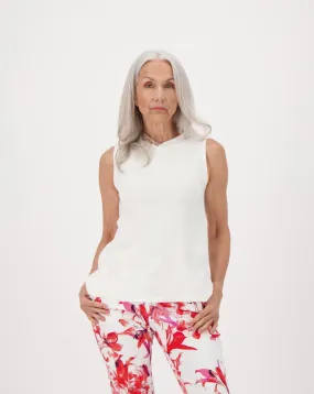 Sleeveless Knit V Neck Top