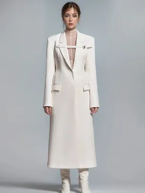 Sophisticated Notched Collar Trench Coat