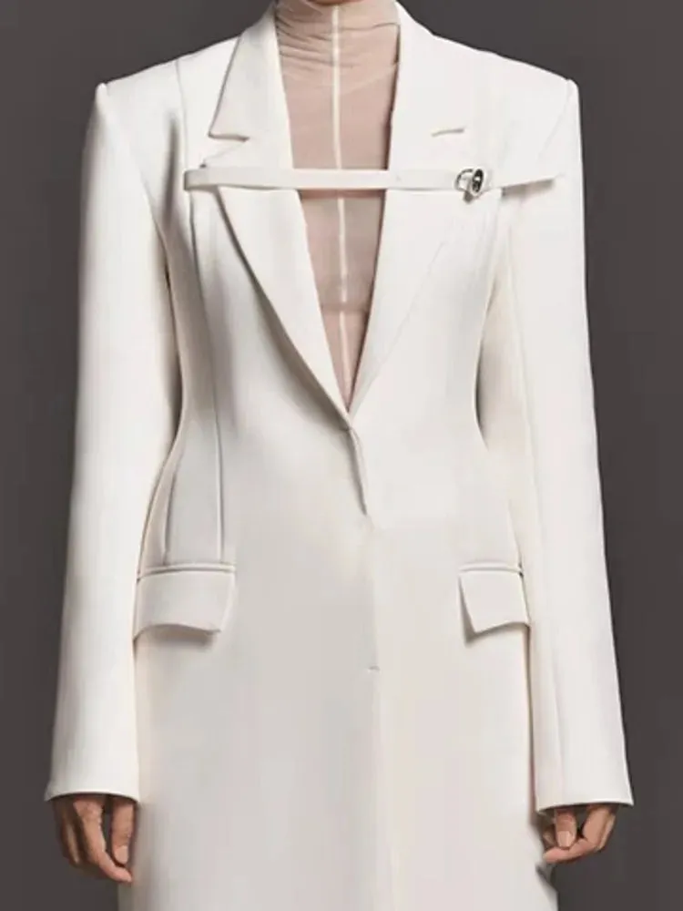 Sophisticated Notched Collar Trench Coat