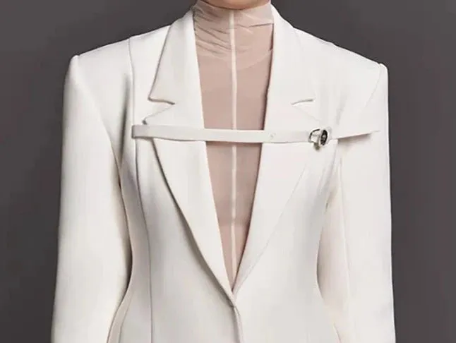Sophisticated Notched Collar Trench Coat