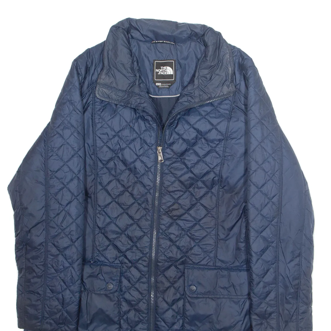 THE NORTH FACE Womens Quilted Coat Blue Diamond M