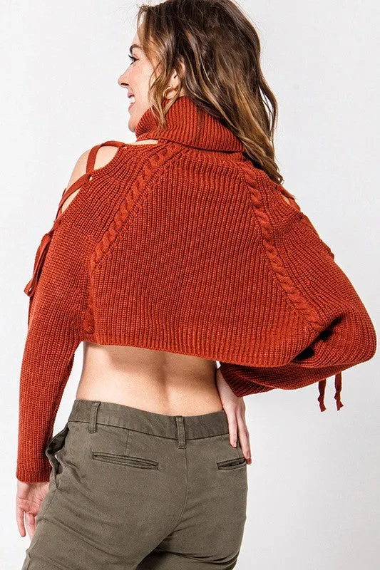 Turned Up Crop Sweater